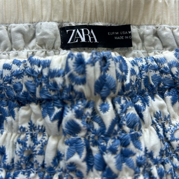 Zara ruffle sleeve embroidered maxi dress - Picture 6 of 7